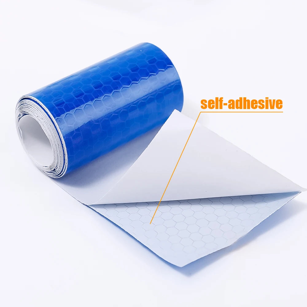 Car Reflective Tape Safety Warning Car Decor Sticker Reflector Anti-collision Strip Protective Tape Strip Film Auto Moto Sticker