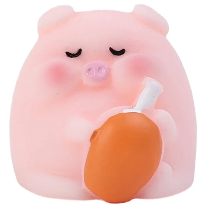 Cute Piggy Auto Interior Ornaments Resin Pink Pig Cartoon Toy Decoration Dashboard Desktop Office Garden Car Decor Accessories