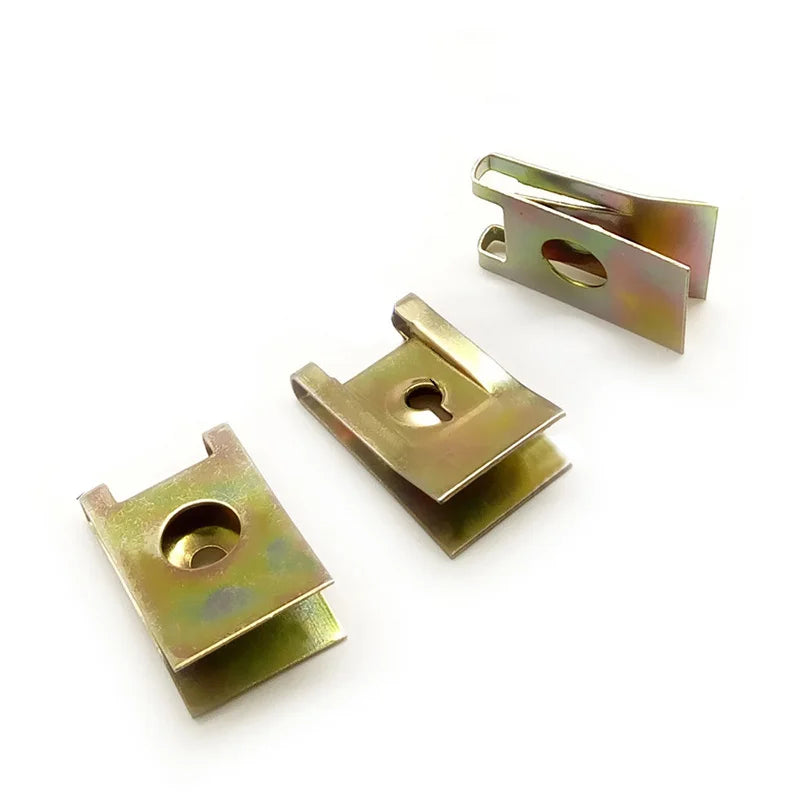 20Pcs Car Screw Base U-Type Mount Fastener Clips  Car Engine Fender Bumper Guard Protection Plate Clamp