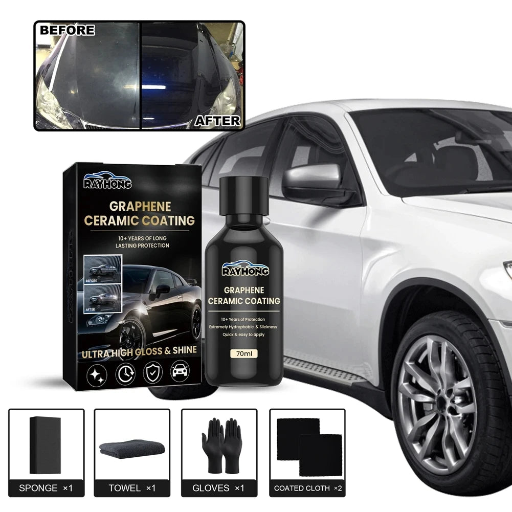 Nano Ceramic Coating Graphene Advanced Technology Super Hydrophobic Maintenance Liquid UV Glow Hydrophobic Paint Protection Amag