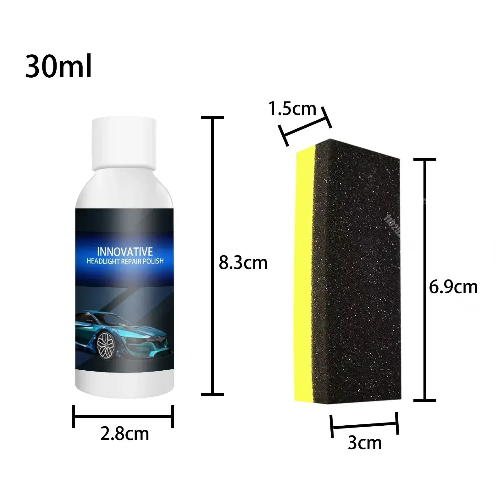 Car Headlight Restoration Crystal Oxidation Yellowing Repair Refurbishment Lens Headlight Polishing Refurbishing Kit Tools New