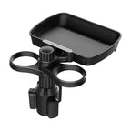 Car 360-Degree Rotating Dual-Cup Holder with Phone Stand and Expandable Base - Fits Most Round Car Cup Holes Accessories Amagi