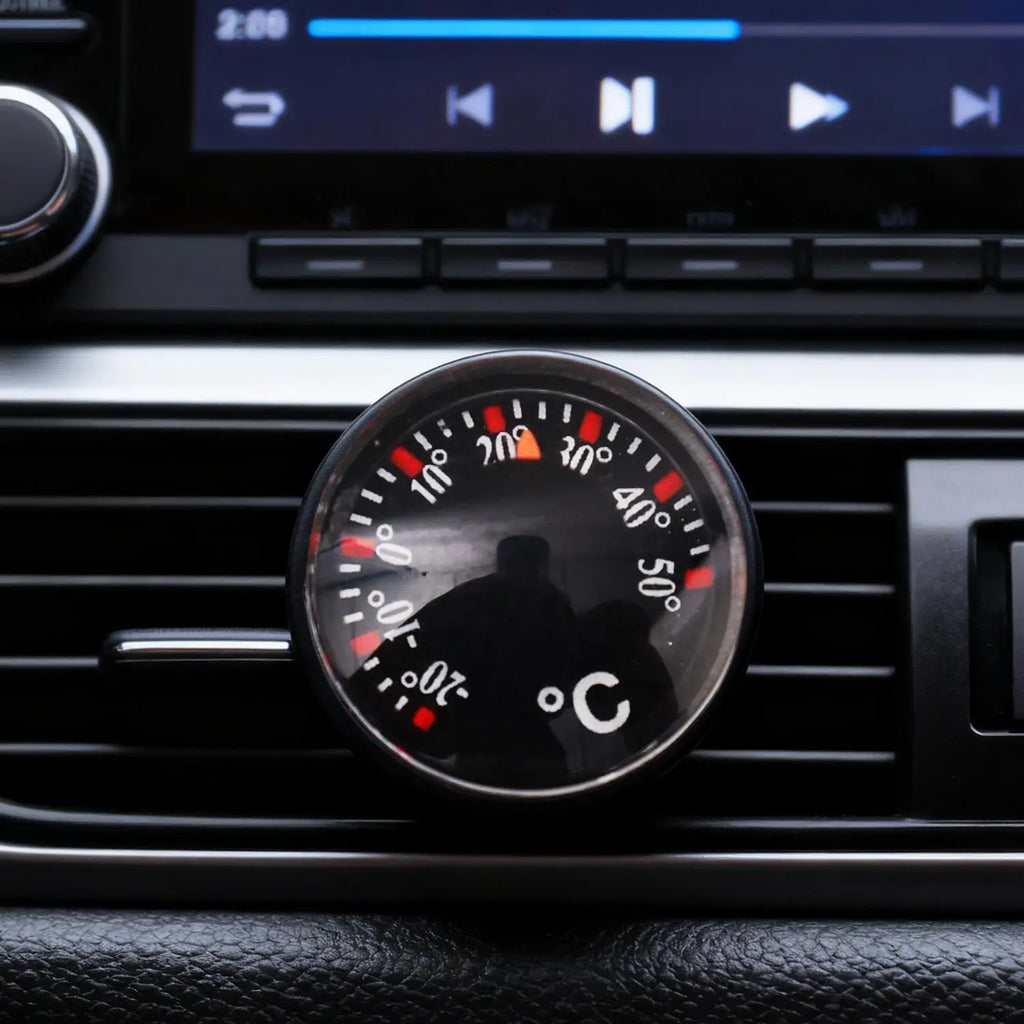 1-20pcs Car High Accuracy Thermometer Car Practical Mini Circular Thermometer Air Vent Ornament Charm 20mm Scale Measurement