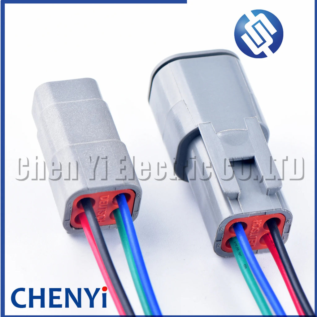 4 DTM06-4S DTM04-4P Automotive waterproof connector Sealed Wire Harness Plug with 15cm wires For Deutsch DTM series