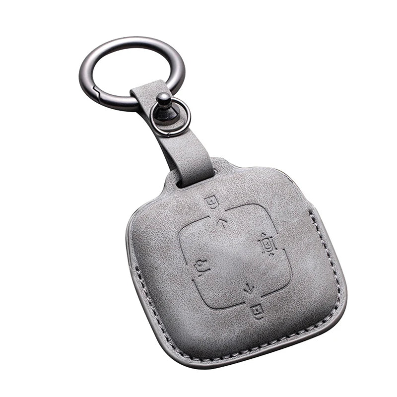 New Leather 4 Buttons Car Remote Key Case Cover for Zeekr 001 X 2021 2022 2023 for ZEEKR 001 009 Full Protector Fob Keychain