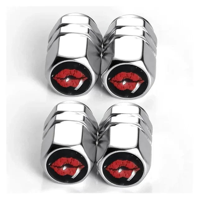 Aluminum Car Tire Valve Stem Caps Wheel Nipple Cover AirCover Tire Valve Cap Set for Cars SUVs Bike Trucks and Motorcycles Tools