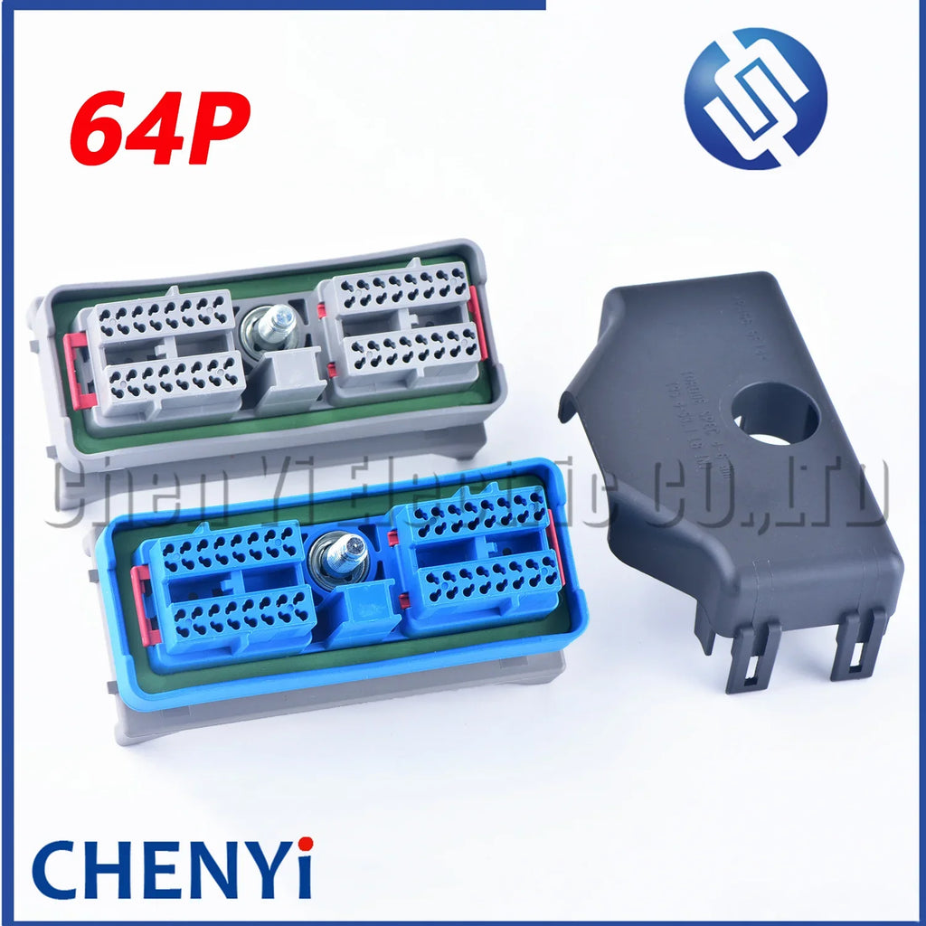 64 Pin Computer Board Connector Plug 245-1042 245-1043 With Pins Accessories 15488667 15488668 For CAT Carter 323D