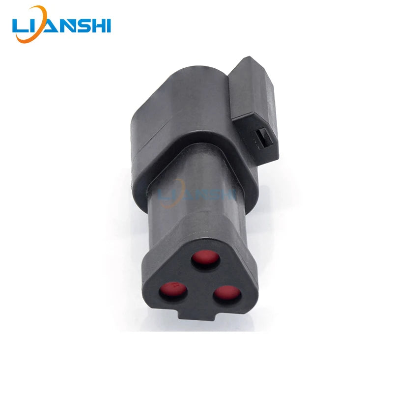 Automotive connector DT04-3P-EP10 with 120-ohm resistance, Dechi waterproof connector, 3-hole black plug