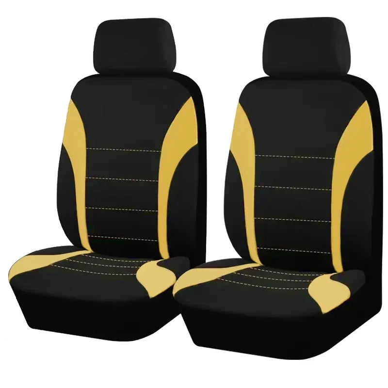 Auto Parts Car Seat Cover Polyester Fabric 5 Piece Set Four Season Universal Airbag Safe Truck Van Front/Rear Cushion amagi