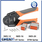 1pcs Crimper Harley Cater piller Hand Tool for Deutsch connector DT DTM DTP Pins w2 Pliers 18/16/14 AWG IWD-12 16 20