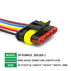 5/20/100 Sets HID 1/2/3/4/5/6 Pin Waterproof Auto Connector Kit with 15CM 18AWG Wire for Car/Truck Harness Wiring