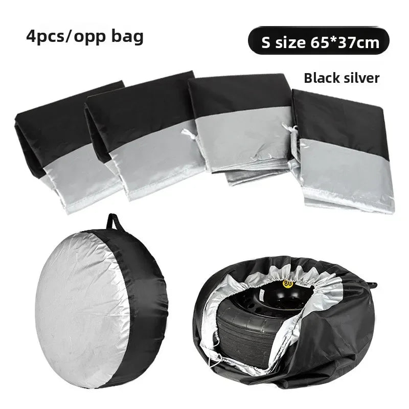Spare Tire Cover Auto Vehicle Wheel Protector 13-19/19-23inch Case Polyester Car Tyre Storage Bags Cars Wheel Protection Amagi