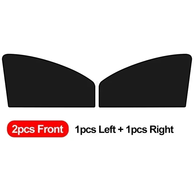 Car Side Window Sun Shades Summer Sunshade Curtains Foldable Heat Insulation Cloth Cover Magnetic UV Blocking Curtain Amagi