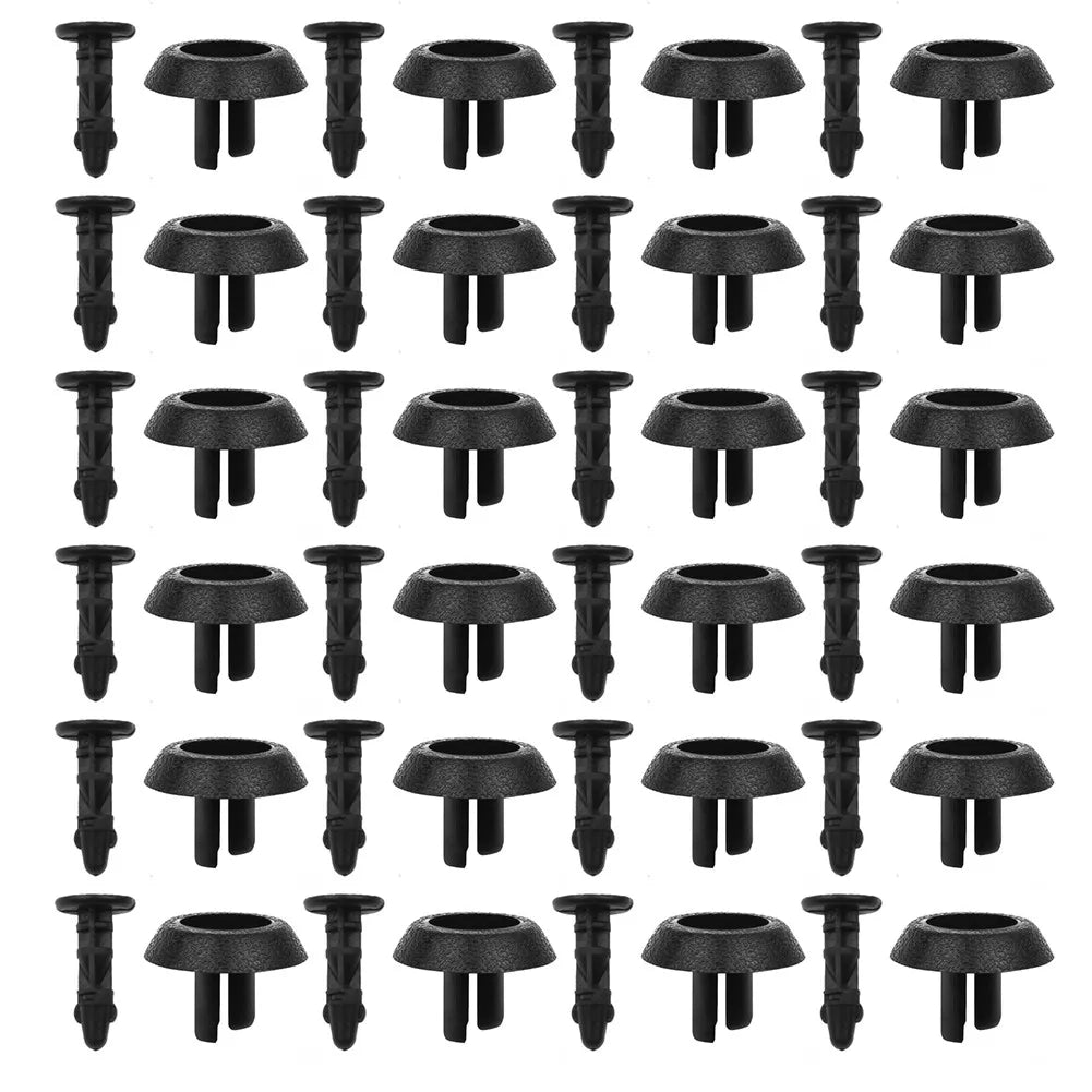 50Pcs Car Bumper Fender Black Rivet Car Fastener Clips 7mm Hole Car Rivets Clips For Toyota For Camry For Highlander For Carola