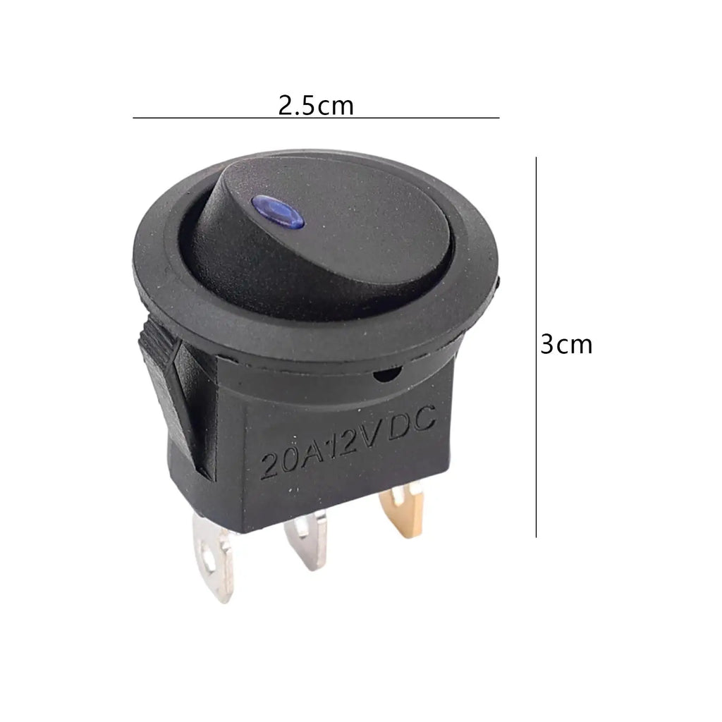Automotive Rocker Switch 12V 3 Pin Cat Eye LED Light ON OFF Toggle Dash Replacement for Car Motorcycle Marine Boat RV Parts New