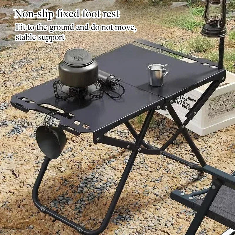 Multi Functional Outdoor Folding Table for Self Driving Hiking Convenient Metal Small Table Can Be Spliced To Hang Items Amagi