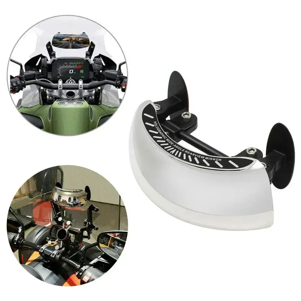 180° NO Blind Spot Motorcycle Windshield Wide Angle Mirror Parabolic Mirror HD Rearview Mirror Stickable Tools Part Clear Amagi