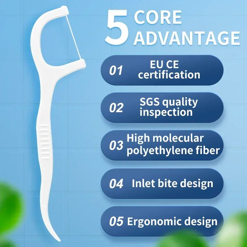 50/150/300/600PCS Ultra-fine Disposable Smooth Dental Floss, Household Toothpick Amagi