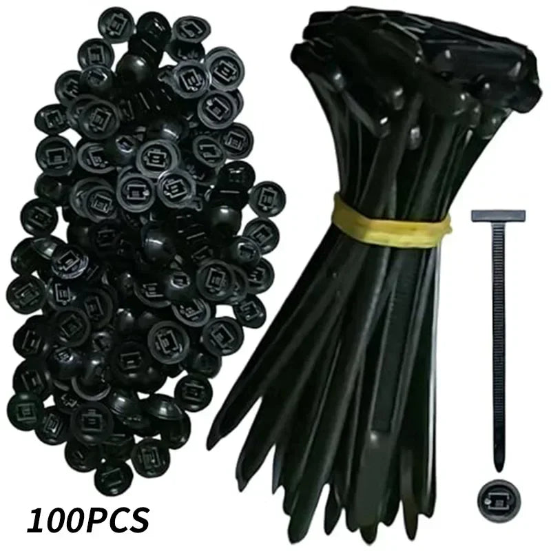 10/20/100pcs Nylon Universal Cable Tie Buckle Pin Button Zip Ties Self-Locking Fixed Cables Zip  Wire Fastening Strap Motorcycle