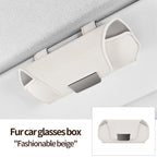 1PC Car Eyewear Organizer Car Glasses Case Suede Material Sun Visor Holder Car Sunglasses Holder Case Glasses Box