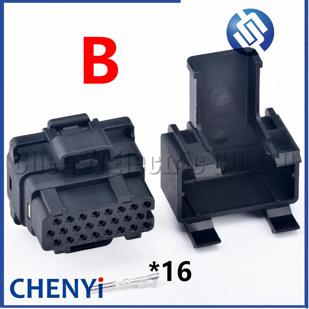 16 Pin Automotive waterproof connector Urea pump Computer board plug With  pins and back cover 4-1437287-5 4-1437287-6