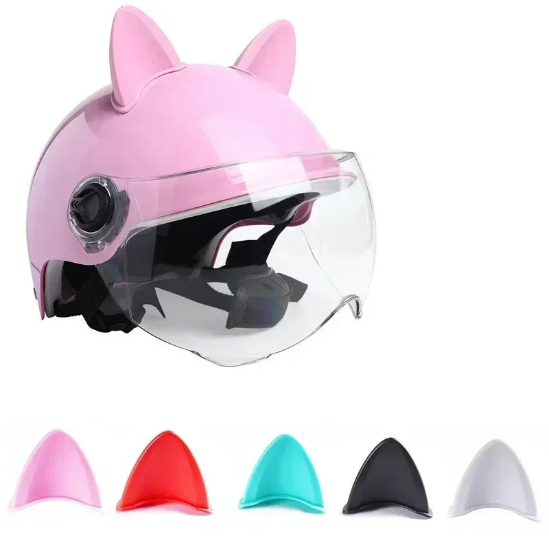 2pcs Motorbike Helmet Accessories Cat Ears Accessories Electric Car Children's Helmet Cartoon Modelling Cute Helmet Amagi