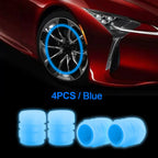 Mini Car Tire Valve Caps Luminous Valve Stem Caps Universal Fluorescent Tyre Nozzles Cover Tyre  wholesale
