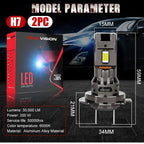300W Turbo H7 LED CANBUS Lights 30000Lm Mini H11 LED Headlight With Cooling Fan Fog Driving Car Super Bright Waterproof Amagi