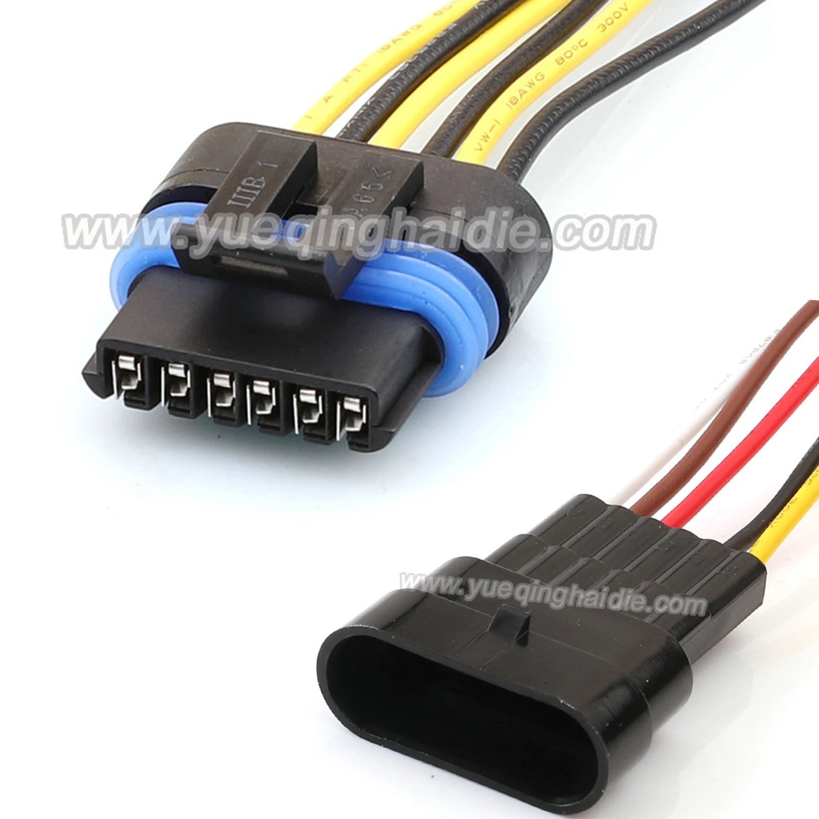 6Pin 1.5mm Male Female Waterproof Electrical Flat Accelerator Pedal Plug Sensor Socket Connector 12162210