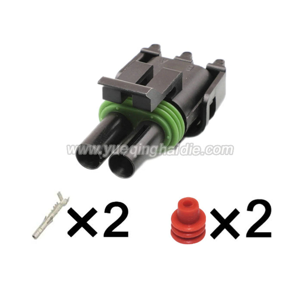 Delphi 2-Pin Connector Waterproof 2.5mm Male Female Connector Automotive Wiring Harness Cable Plug for GM 12010973 12015792