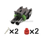 Delphi 2-Pin Connector Waterproof 2.5mm Male Female Connector Automotive Wiring Harness Cable Plug for GM 12010973 12015792