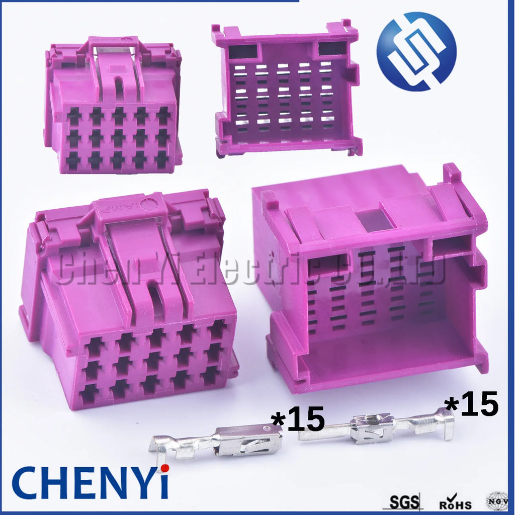15 Pin male or female Automobile power amplifier Connector Automotive Audio Amplifier Plug Socket 1-967628 8-968973-1