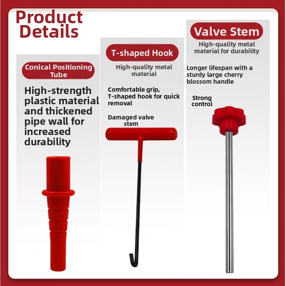 4X Tire Valve Stem Installation Tool Kit Quick Removal No Tire Removal Car Valve Stem Tool Kit For Replacing Leaky Valves In Car