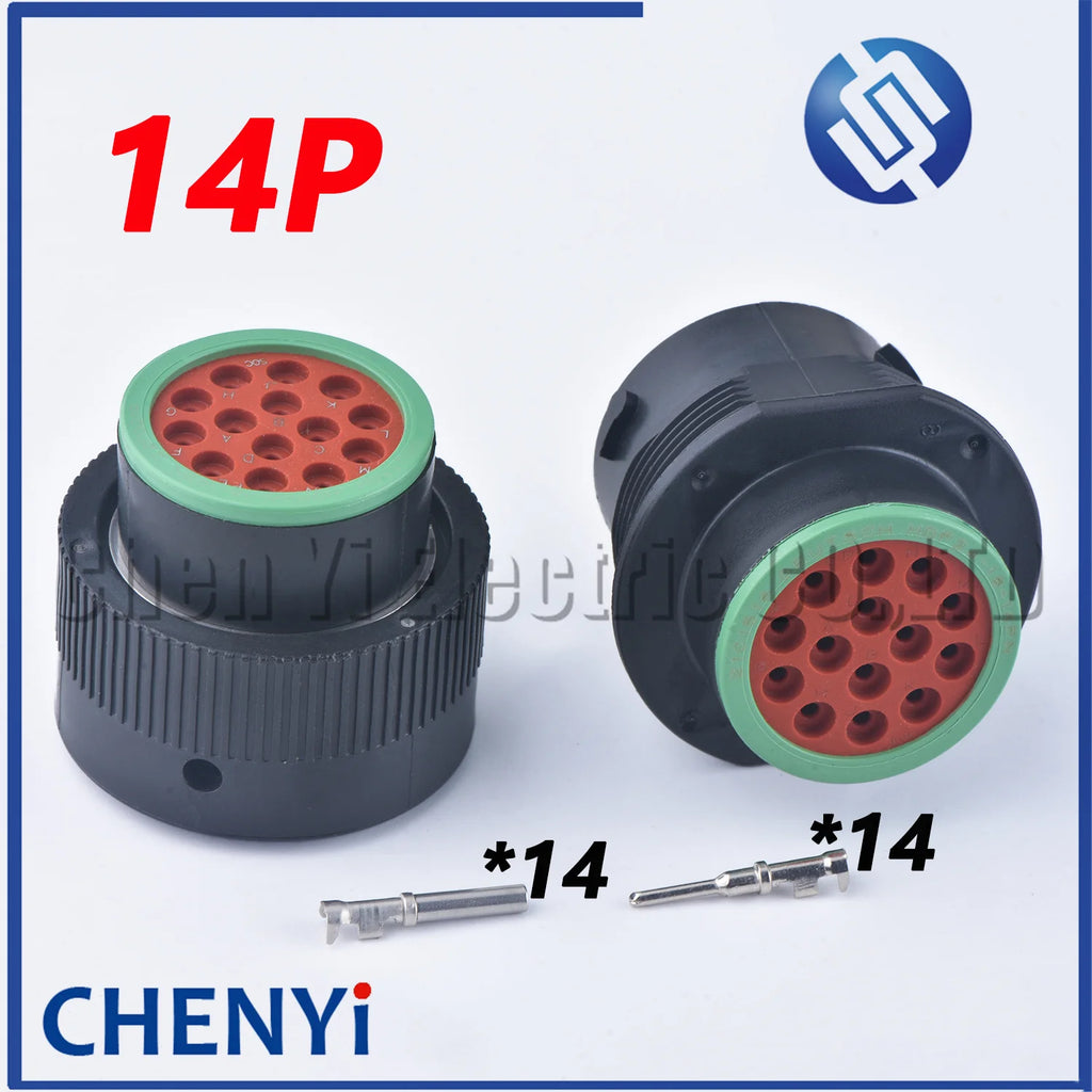 14 Pin Male or Female waterproof connector HDP series socket plug HDP26-18-14SN HDP24-18-14PN HDP26-18-14SE For Deutsch