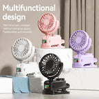 Motorcycle  Clip-on Fan with Spray Mist Handheld Fan Hydration, Multifunctional Neck Hanging Spray Fan Students' Dormitory Amagi