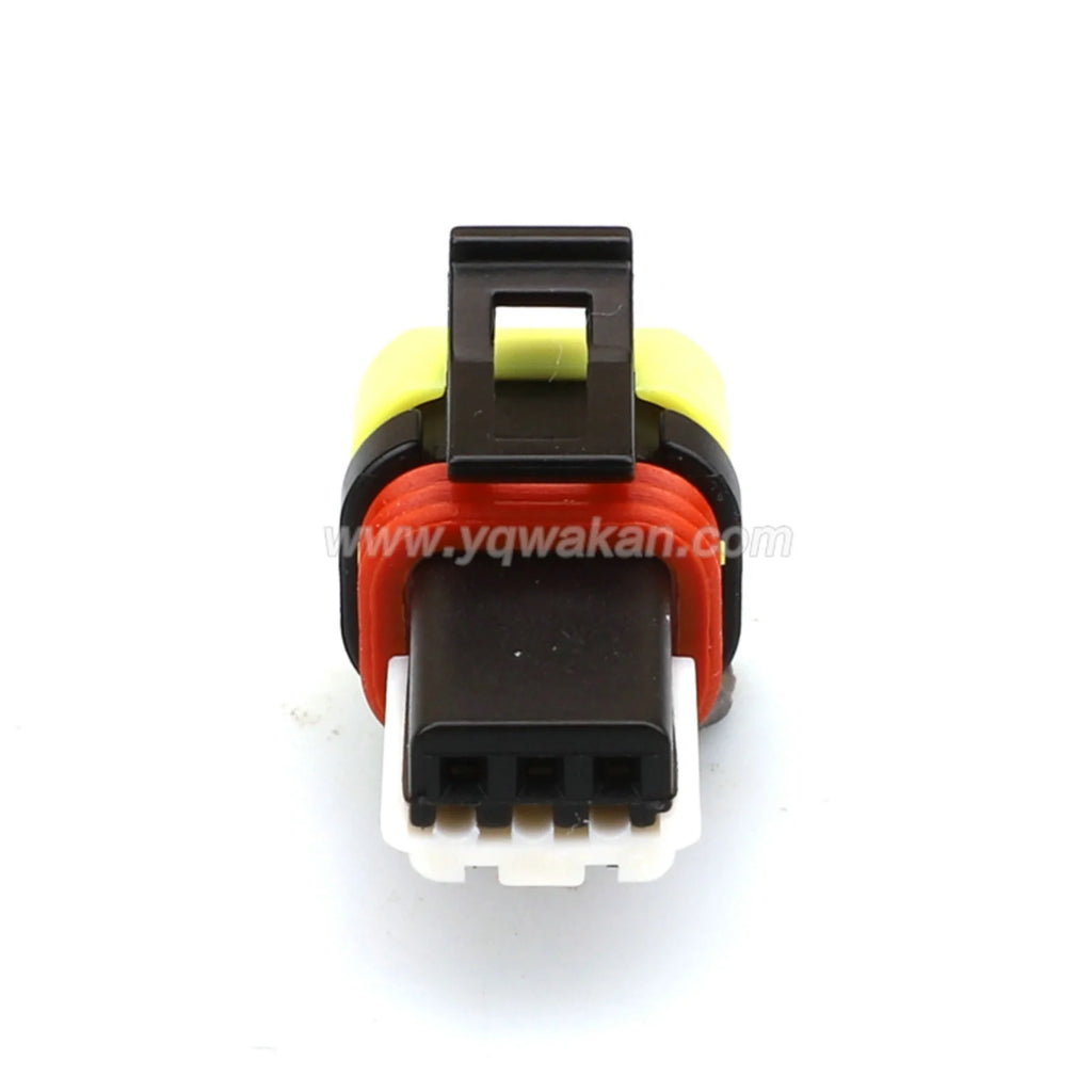 3 Pin Waterproof 0.6mm Female Connector Headlight Light Height Adjustment Motor Plug Wire Harness Pigtail For Hyundai 1-936527-2