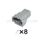 DTM Deutsch 8-Pin Connector Waterproof 1mm Automotive Wiring Harness Cable Socket DTM04-8PA DTM06-08SA