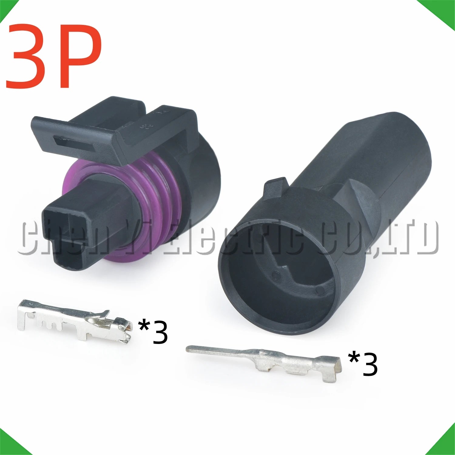 3 pin automotive connectors oil fuel pressure throttle position sensor wire harness plu...