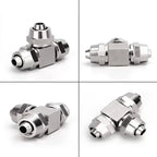 Pneumatic Push-In Fitting Set, Copper Nickel Plated Air Hose Connectors for 4mm–16mm Tube (KPU KPV KPE KPZA KPM)