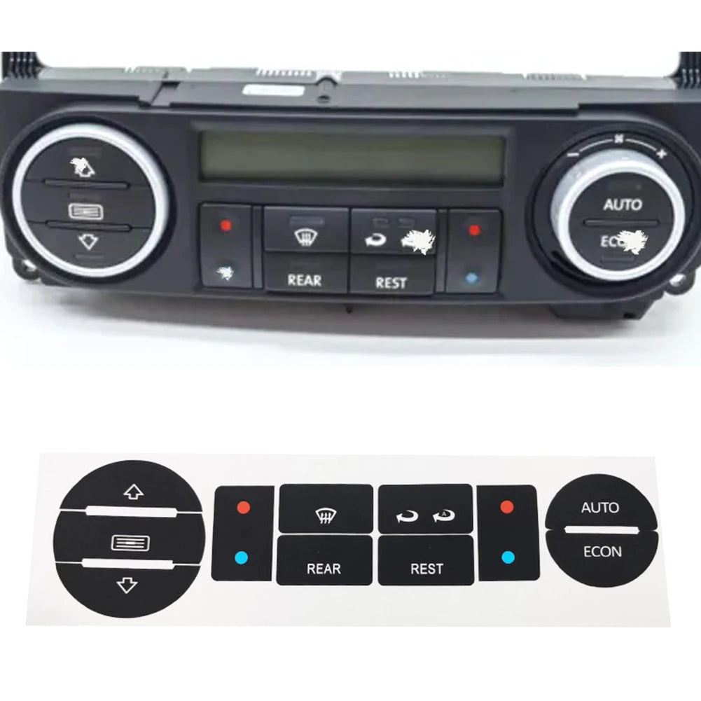 Car Air Condition Control Switch Button Repair Stickers For T5 For T6 Clima Stickers Decals For Repair Worn Button Knob Switch