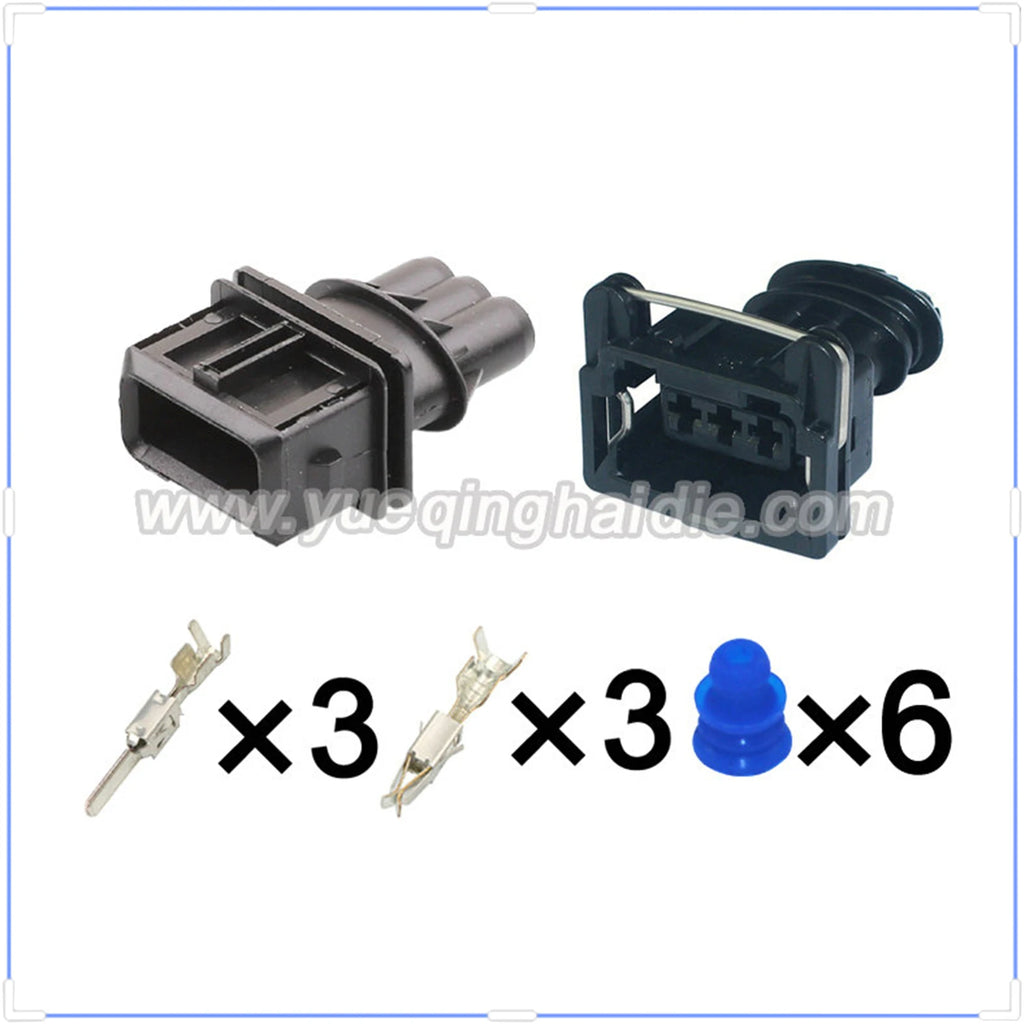 3 Pin Connectors Waterproof 3.5mm Male Female Connector Auto Fuel Injector EV1 Cable Socket for Xiali BYD 282729-1 1-962581-1