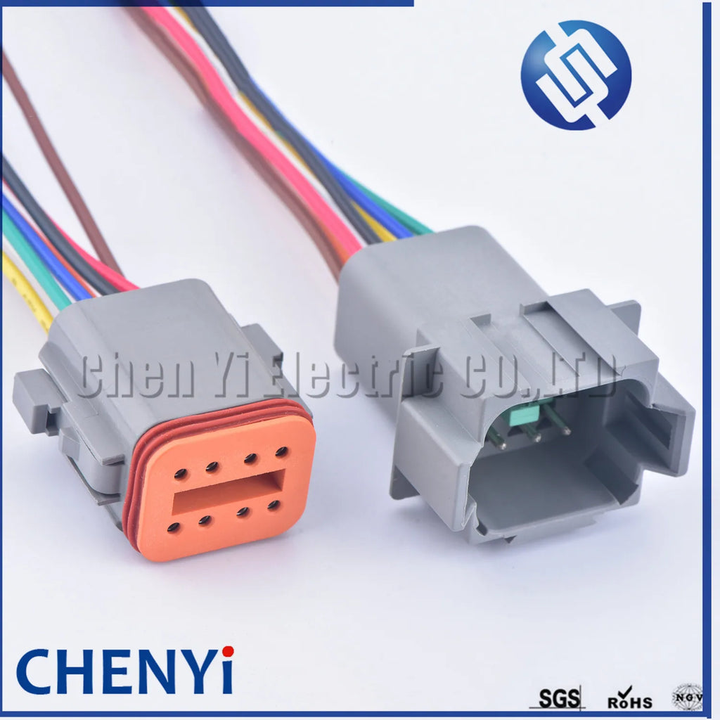 DT 2 3 4 6 8 12 Pin Automotive Sealed Electric Plug male female Waterproof Connector Wire Harness DT06-2S DT04-2P For Deutsch
