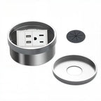 Embedded Hidden Ground Plug Flush Design Stainless Steel Compressive Anti-Rust Anti-Corrosion Home Office Indoor Socket Outlet