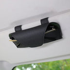 Car Glasses Storage Box Universal Sunshade Glasses Clip PU Soft Leather High-end Sunglasses Stand Car Accessories Storage amagi