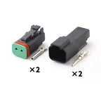 DT06-2S/DT04-2P Deutsch black connector Automotive waterproof wiring harness plug 12PB connector rubber shell with terminal