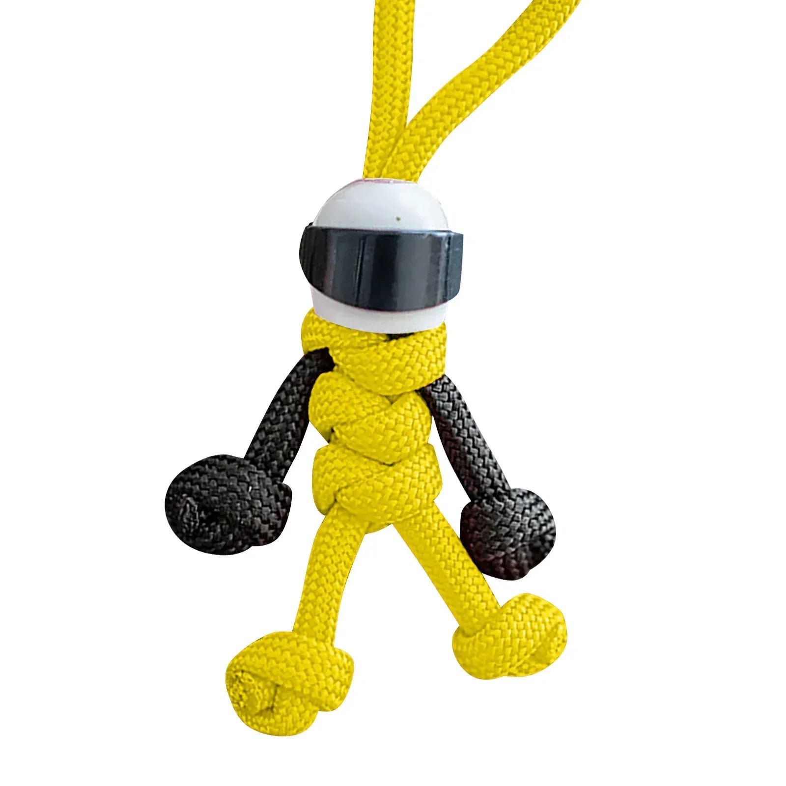Handmade Building Block Keychain Biker Helmet Pendant Bag Rope Braided Paracord Backpack Doll Hanging Buddy Pendan Amagi