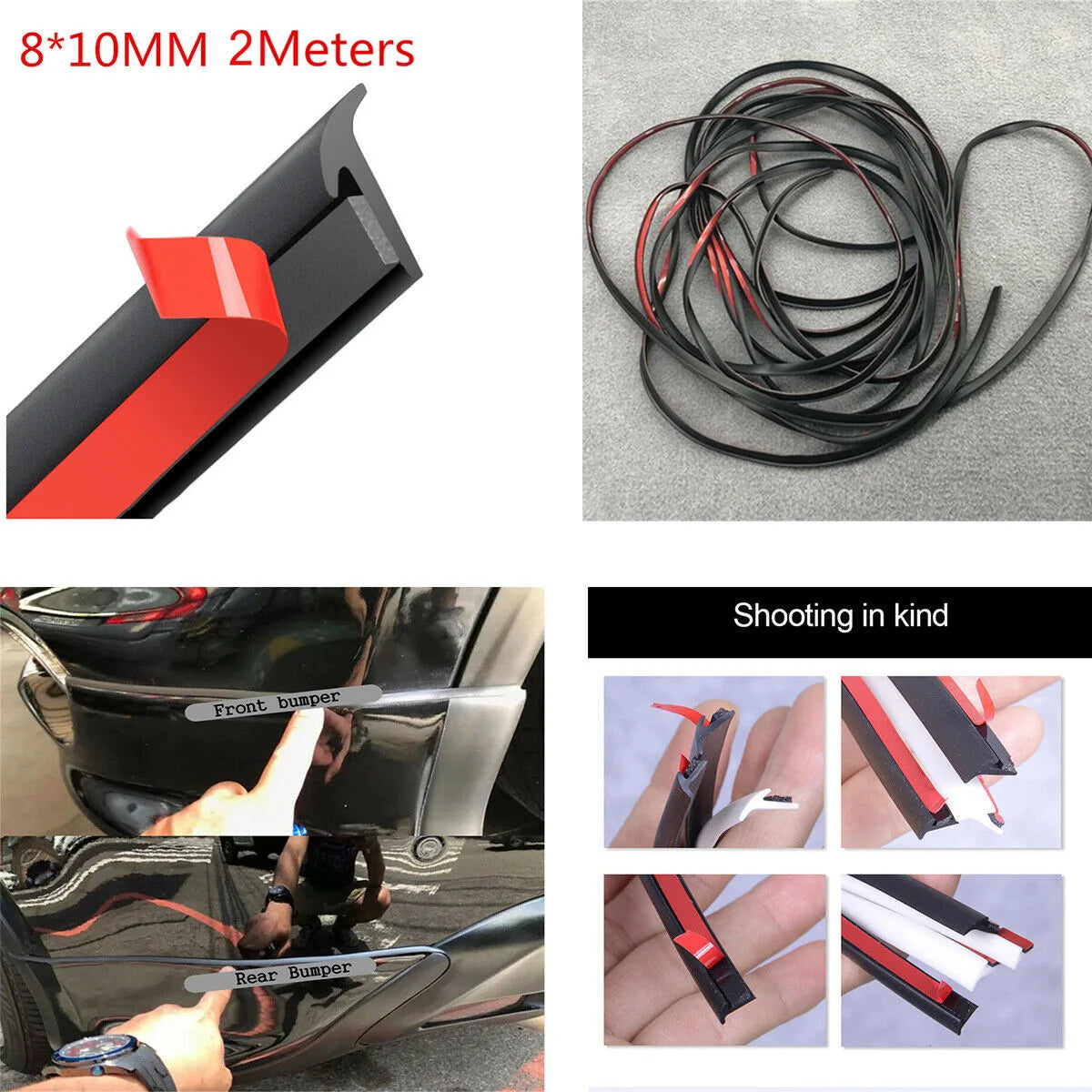 1 Pcs 2M Car Rubber Sealing Strip Inclined T Shaped Weatherproof Edge Trim Universal Waterproof Dustproof Auto Accessories
