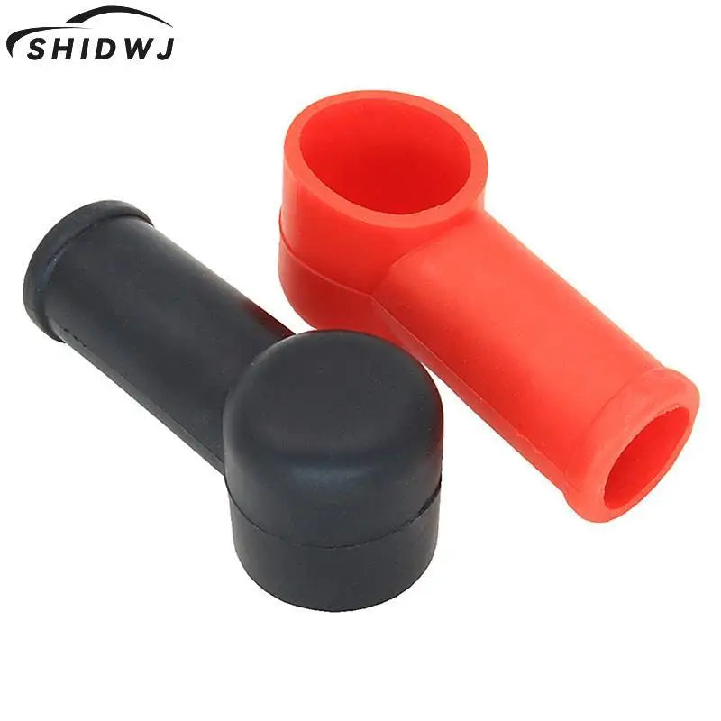2pcs Rubber Car Motorcycles Battery Negative Positive Terminal Cover Cap Boot Insulating Protector Replacement Batteries