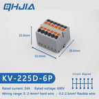 Fast Wiring Mini Rail-Type Quick Junction Box | 1-In-Multi-Out Plug-in Terminal Wire Connector for Easy Electrical Connection