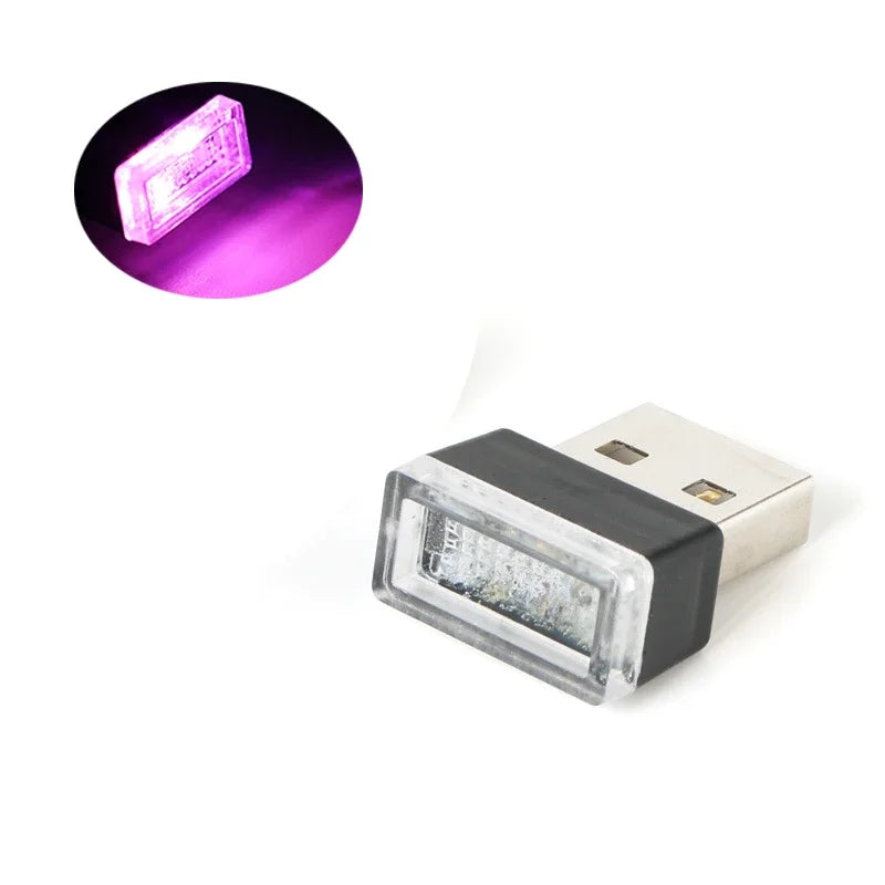 Mini LED Car Light USB Auto Interior Atmosphere Light Neon Ambient Decorative Lamp Auto Interior Decoration Accessories 7 Colors